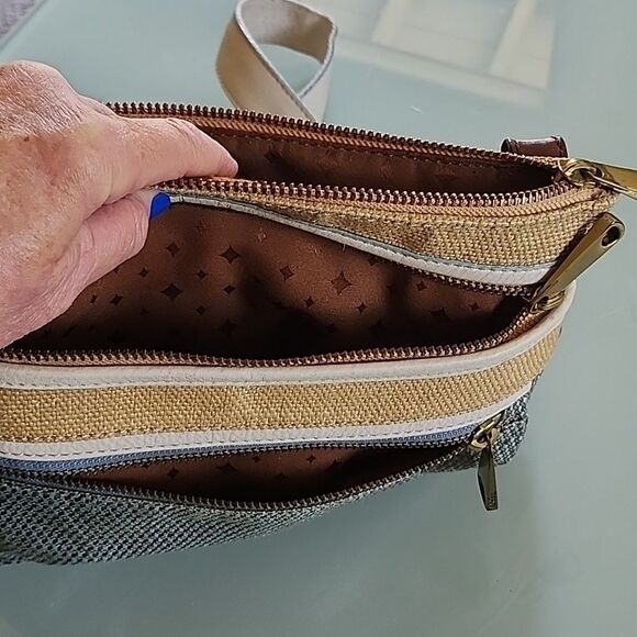 Fossil Leather and Canvas Bag - Picture 6 of 11